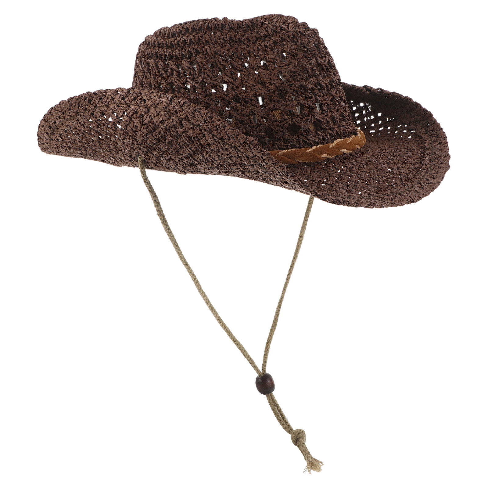 Cowboy Hat Straw - Breiter Strohhut im Cowboy-Stil für Kinder,