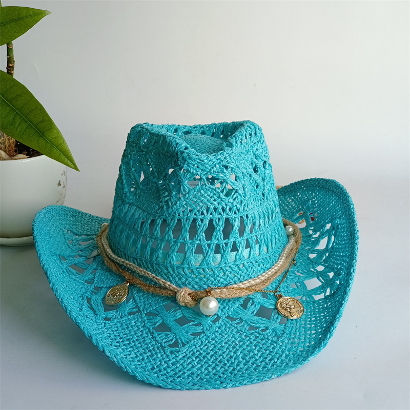 Cowboy Hat Straw - Stroh Western Cowboyhut für Damen und