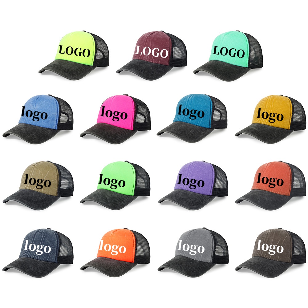 Mesh-Baseballkappen aus gewasc – Trucker Cap Mesh Bewertung und Preis
